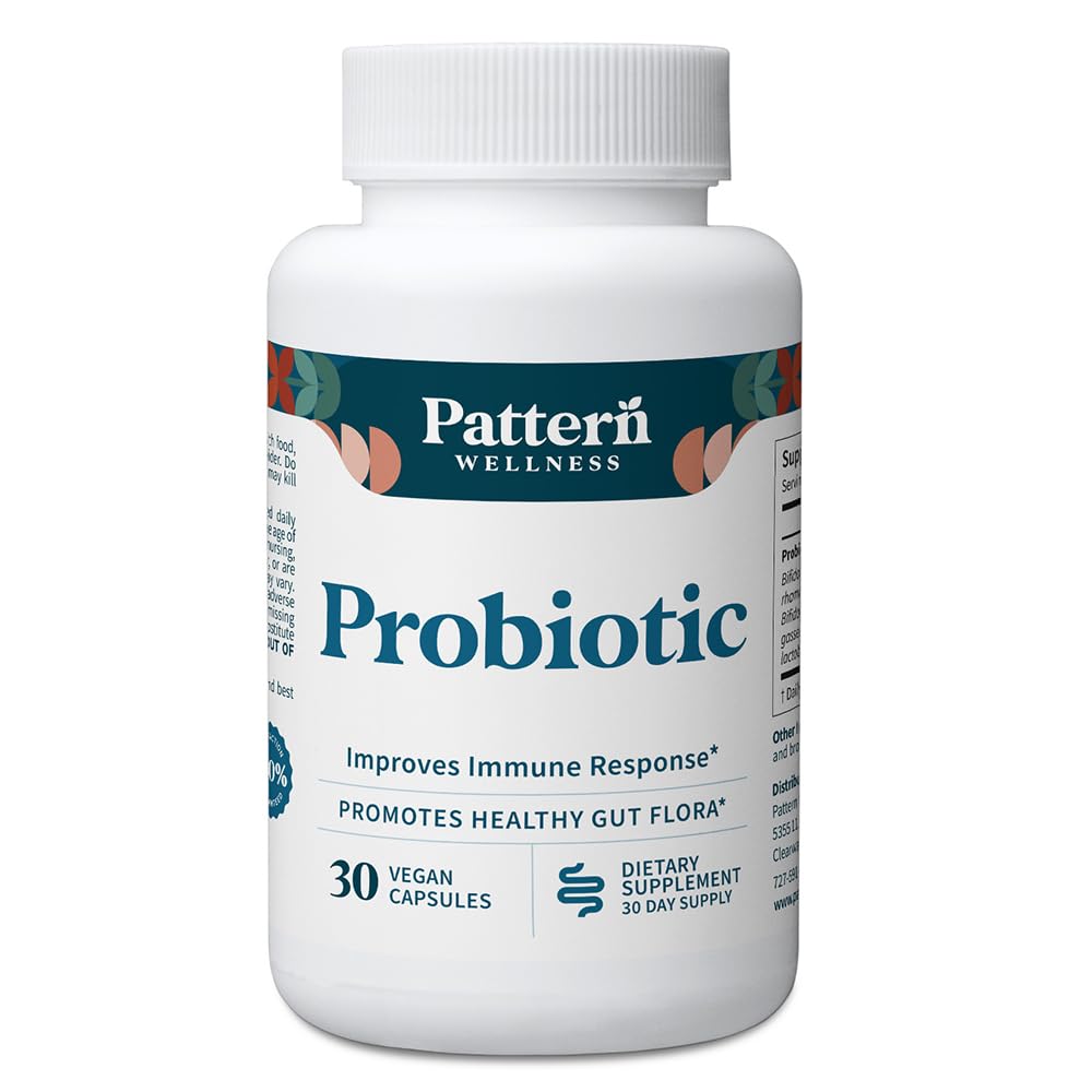 Pattern Wellness Probiotic Supplement – 30 Vegan Capsules