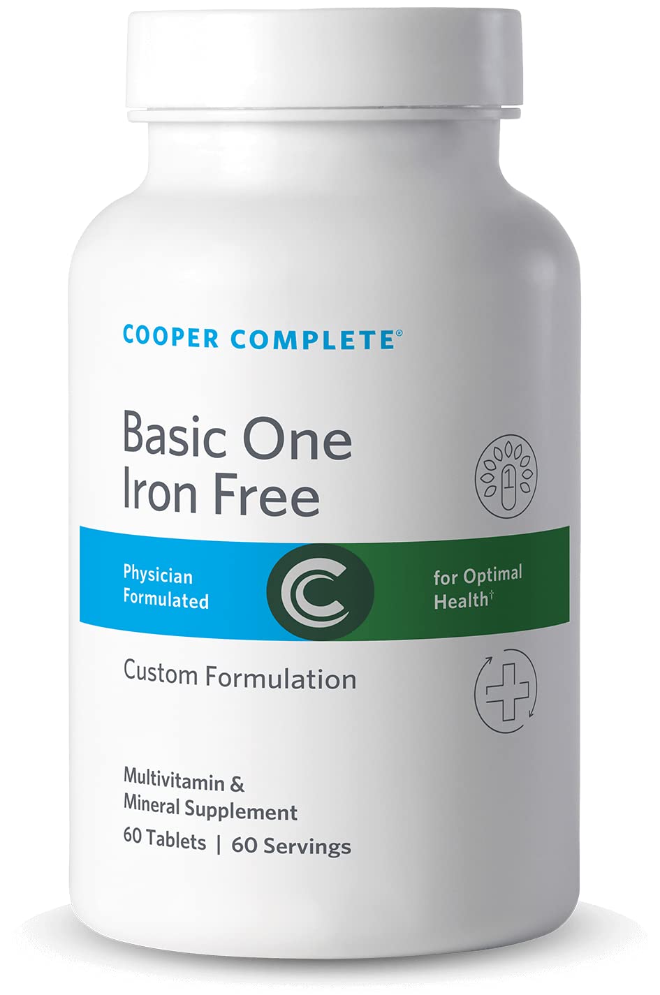 Cooper Complete Basic One Iron Free One A Day Multivitamin, 60 Tabs, 3Pk