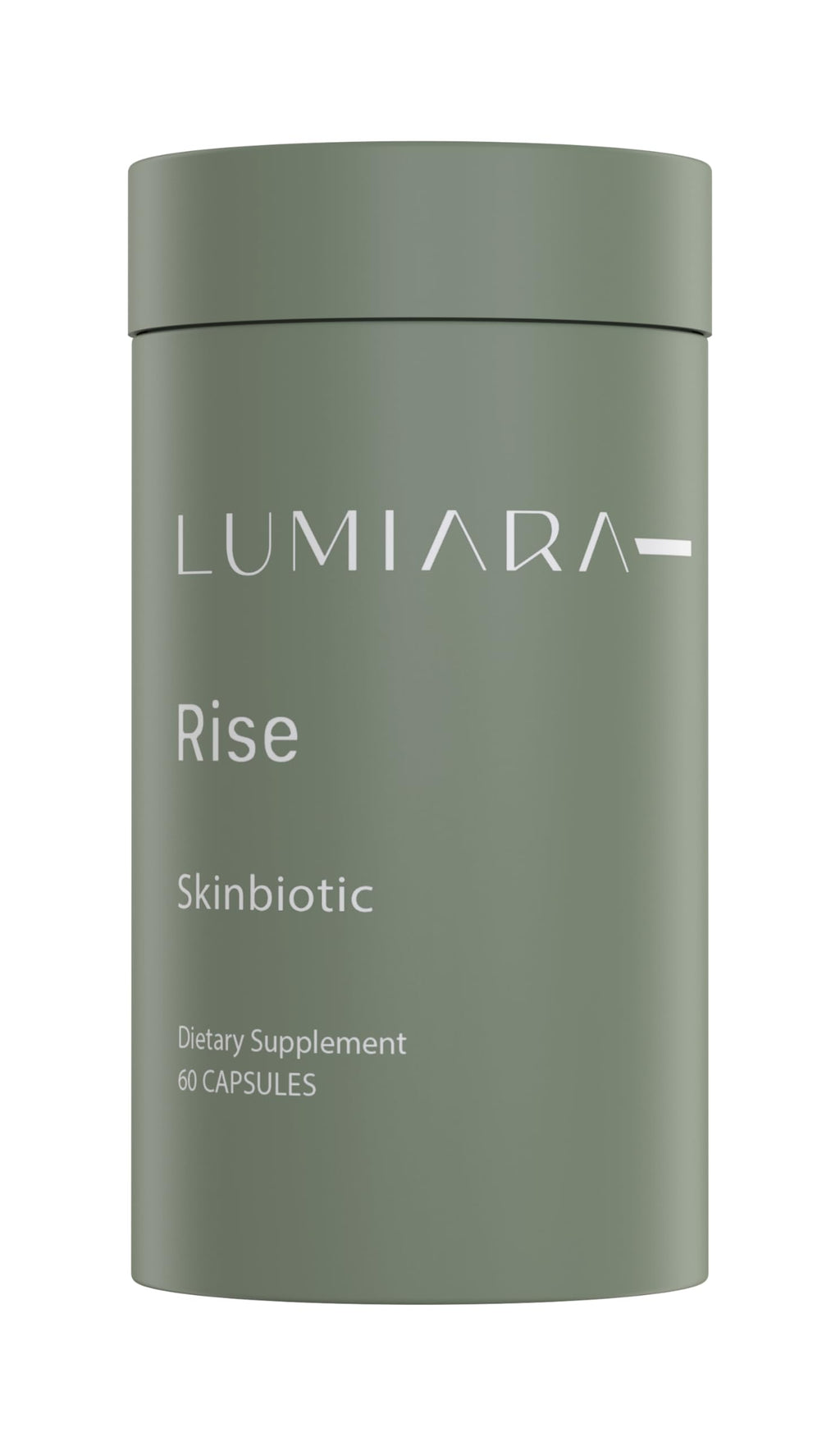 Lumiara Rise Skinbiotic - Beauty Boosting, Gut Healthy Skin Supplement for Women of All Ages & Skin Types - Chemical Free, Cruelty Free, Plant Based Collagen Booster - Made in The USA - 60 Capsules