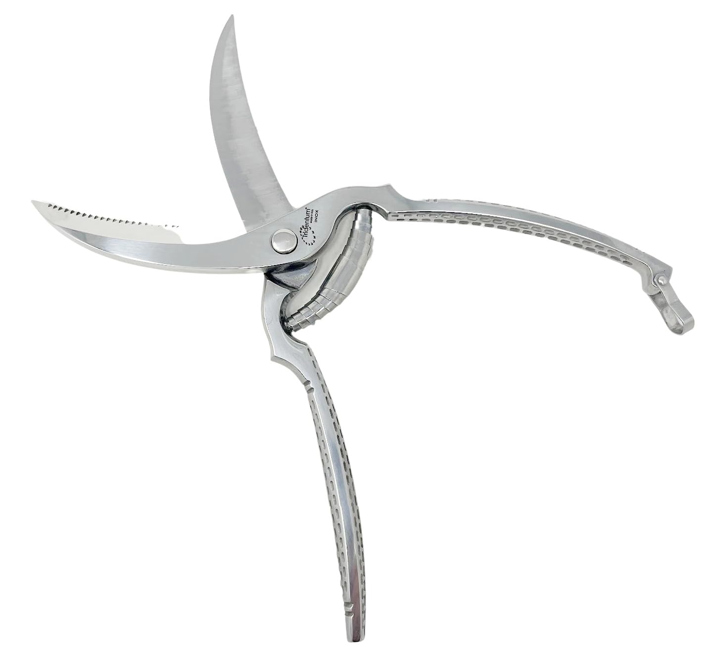 Heavy Duty Poultry Shears - Made in Italy - 10" Total Length, 3.75" Blade Length, Spring Tension, Closing Clip for Safety