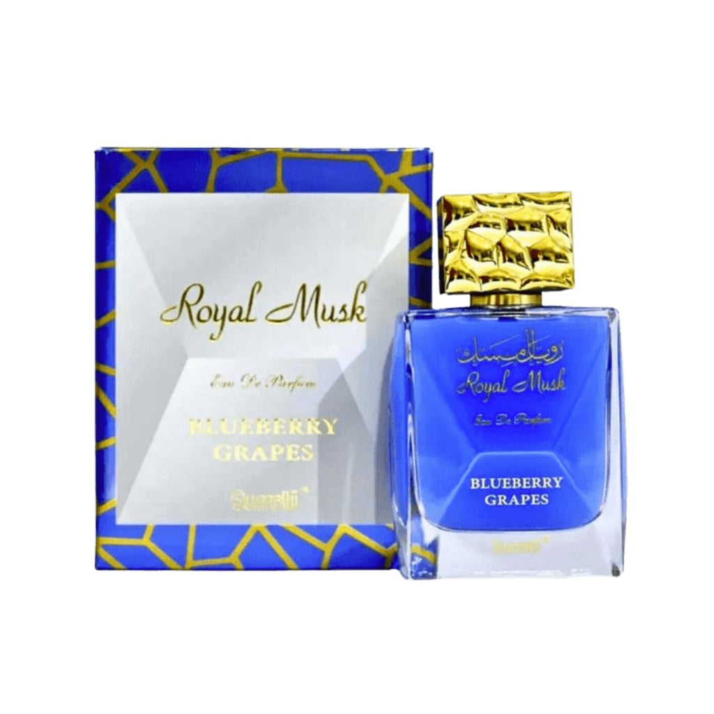 Surrati Royal Musk Blueberry Grapes Eau de Parfum for Women 100ML | Long Lasting Arabian Perfume Spray with Blueberry & Musk Notes