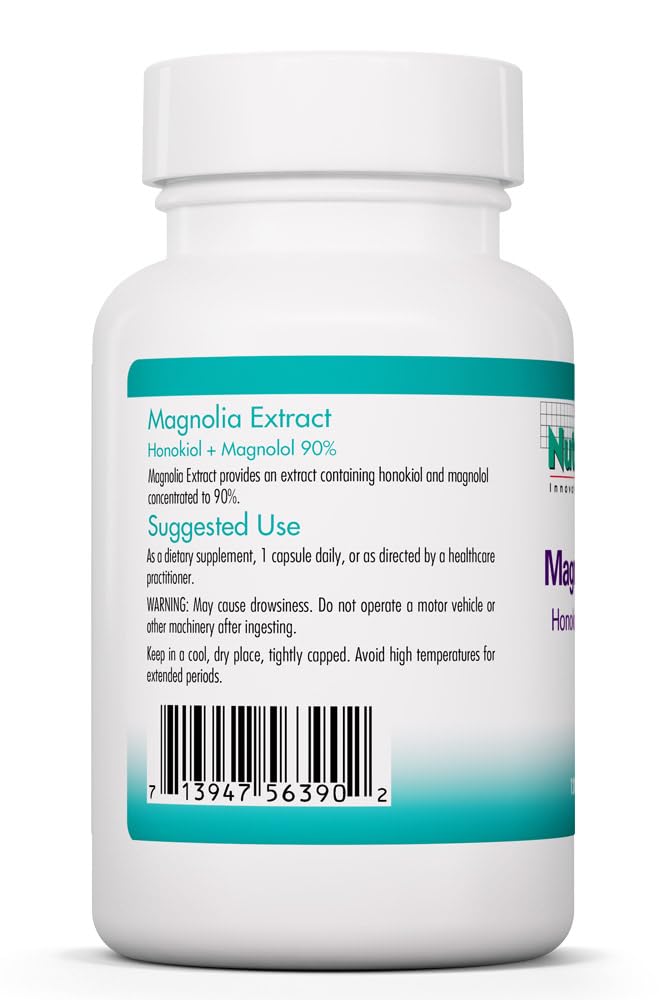 Allergy Research Group NutriCology Magnolia Extract - Honokiol & Magnolia Bark Extract - Healthy Mindset & Relaxation Support - Vegetarian Capsules - Hypoallergenic Formula - 120 Servings - 120 Count