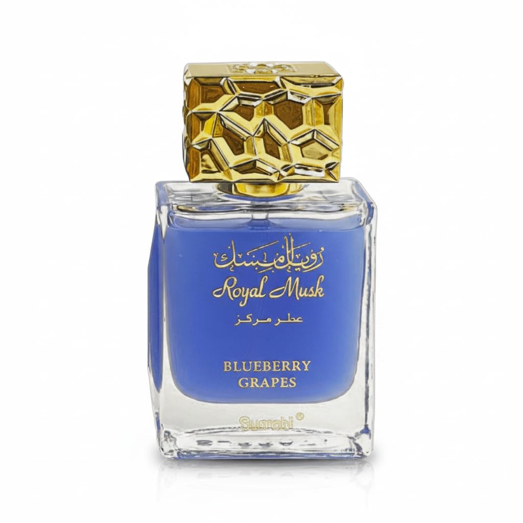 Surrati Royal Musk Blueberry Grapes Eau de Parfum for Women 100ML | Long Lasting Arabian Perfume Spray with Blueberry & Musk Notes