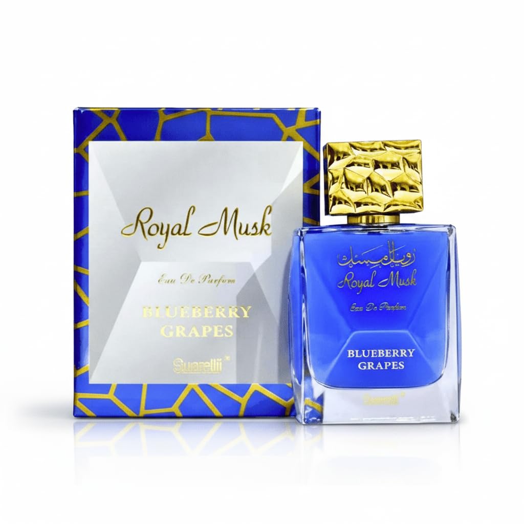 Surrati Royal Musk Blueberry Grapes Eau de Parfum for Women 100ML | Long Lasting Arabian Perfume Spray with Blueberry & Musk Notes