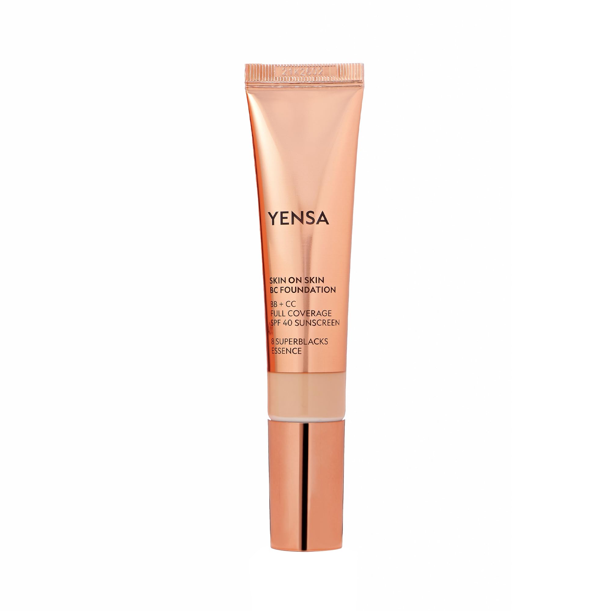 YENSA BC Foundation - Full Coverage Foundation, CC & BB Cream In One with SPF 40 - Enriched With Hyaluronic Acid & Peptides to Hydrate & Firm Skin - Korean Skin Care Makeup - Tan Neutral (1 oz)