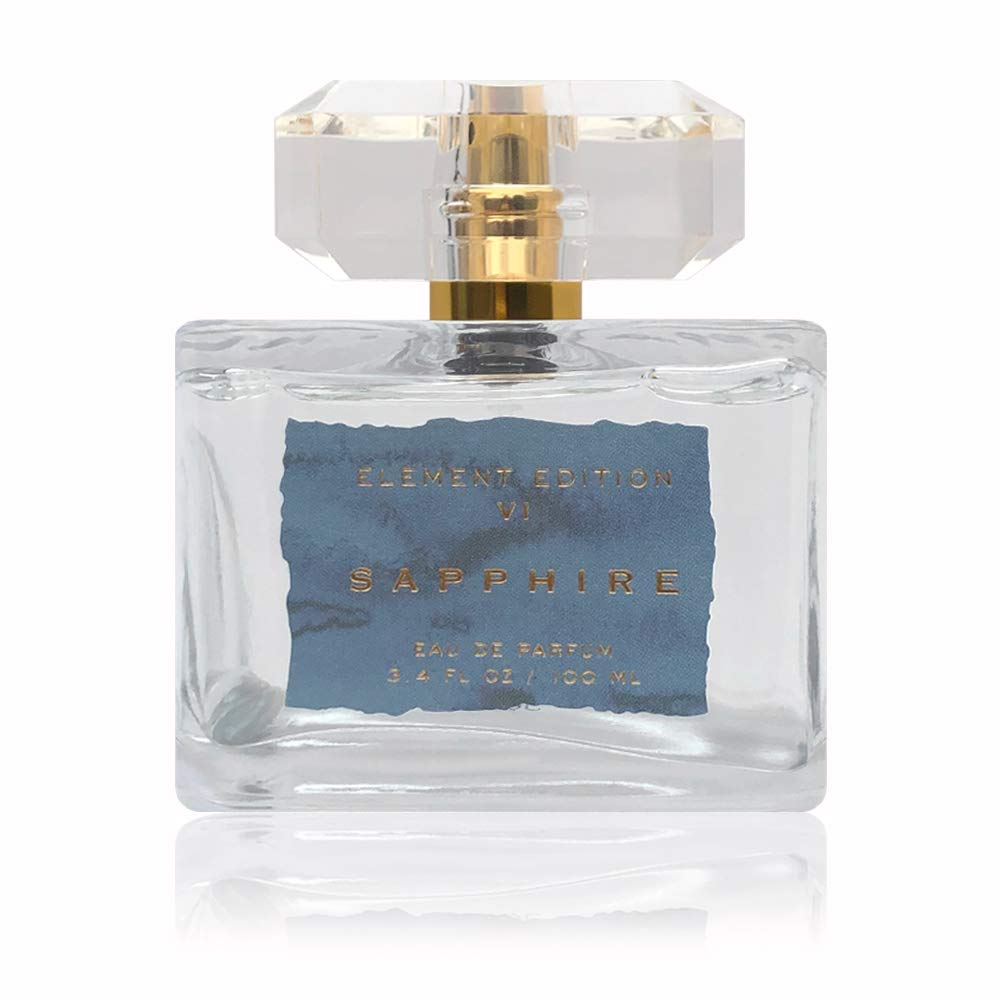 Element Edition Women's Perfume Spray - Sapphire, 3.4 oz 100 ml - Calming and Relaxing Fragrance with a Blending of Apple, Muguet, and Musk - Tru Fragrance & Beauty
