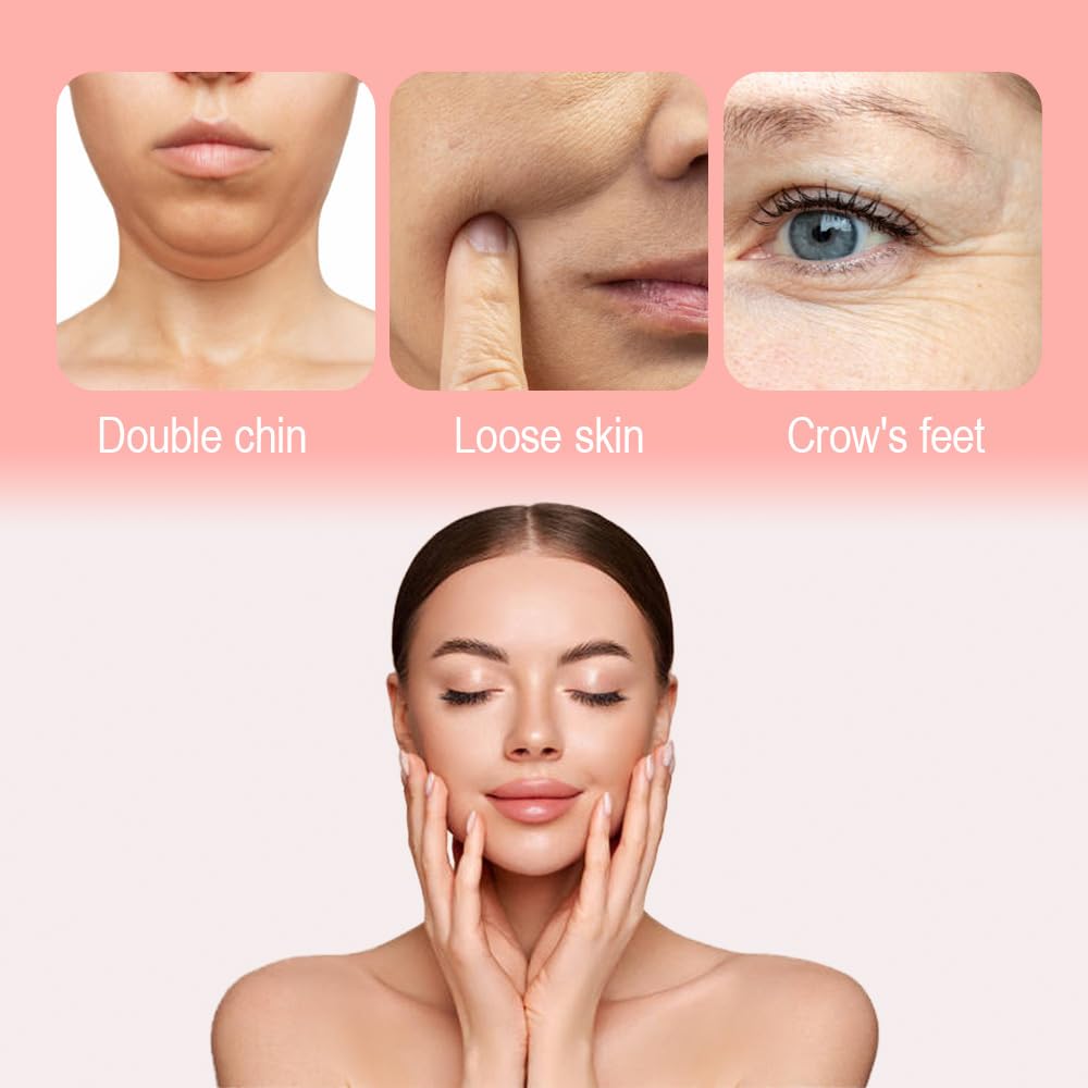 V Face Sticker, Facelift Tape with 8 Strings, Invisible Face Lifting Patches for Tightening Sagging Skin Around Neck, Eyes & Jowl (Transparent, 19 Pcs)