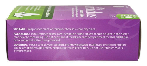 Azendus SAM-e Mood Support 200mg per Tablet, 60 Count, Same Tablets, Physician Trusted, 1 Recommended Active Form- Pure, Natural, Stable, Pharmaceutical Grade SAM-e