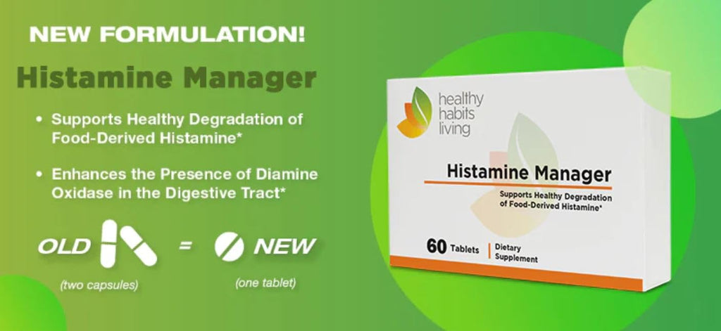 Histamine Manager – New and Improved Formula 20,000 HDU of Diamine Oxidase DAO per tablet – Digestive Enzyme to Help Block and Manage Food-Derived Histamine Intolerance – 60 Tablets (1 Box)