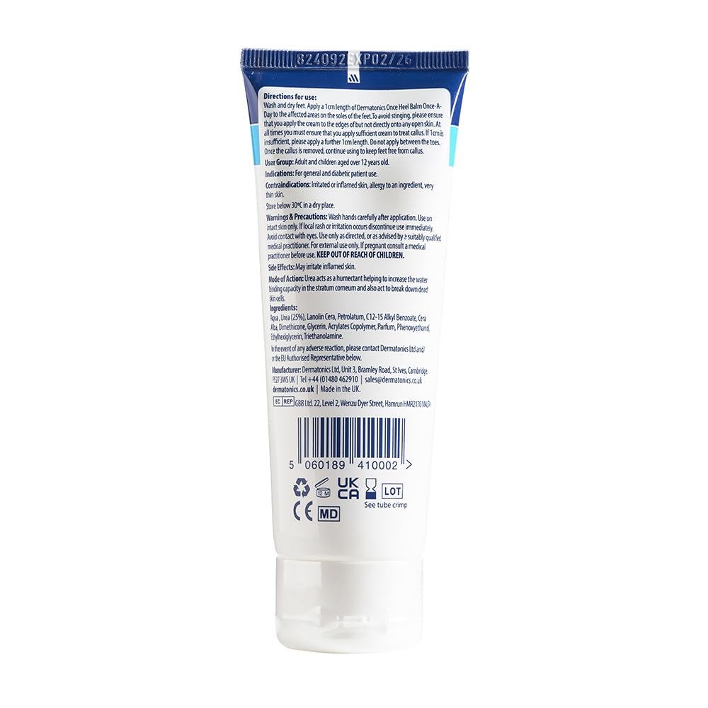 Dermatonics Once Heel Balm, Urea Foot Cream, 75ml