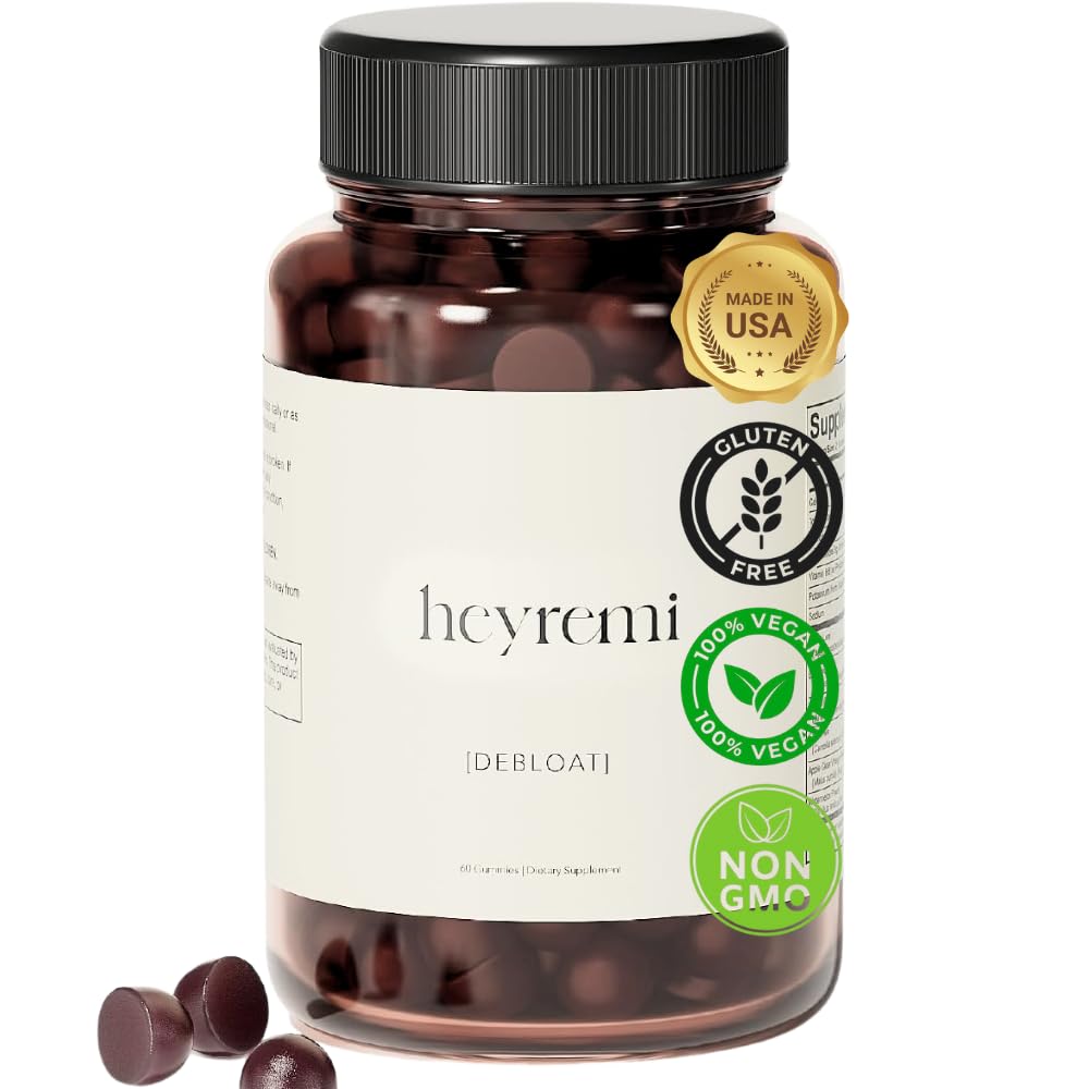 HeyRemi Debloat Gummies – Feel Less Bloated in 30 Days – Digestive Support for Women – Apple Cider Vinegar + Dandelion Root – Less Gas, Less Puffiness and Water Retention – Vegan, Non-GMO – 60 Gummies
