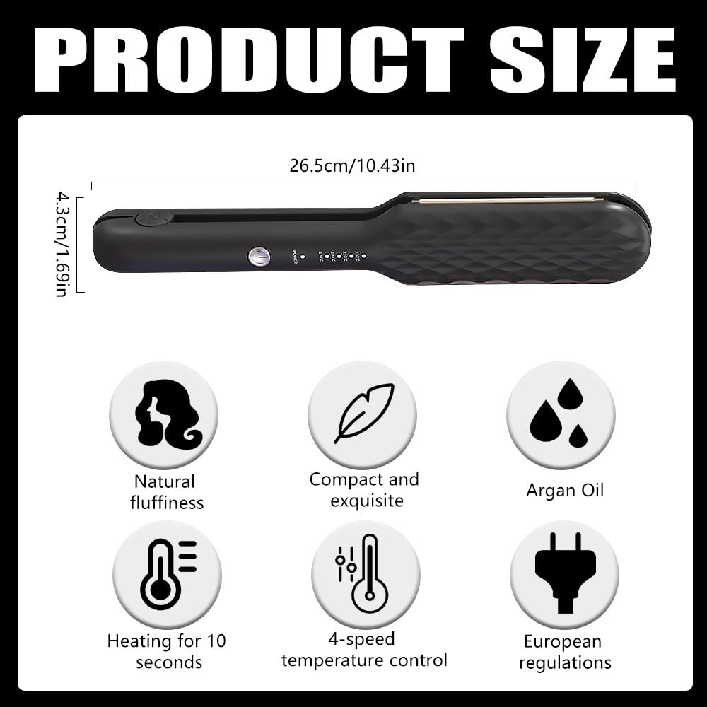 Vmxlso Hair Crimpers for Women,Hair Crimper with 4 Heat Setting, Crimper Hair, Rapid Heating Volumizing Crimping Tool Hair for Fluffy Hairstyle, Women Girls, UK Plug
