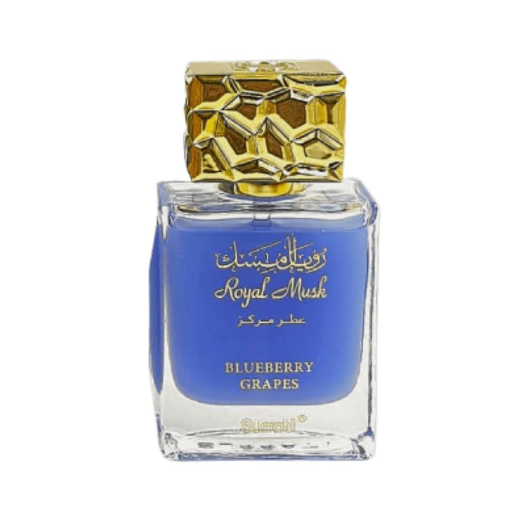 Surrati Royal Musk Blueberry Grapes Eau de Parfum for Women 100ML | Long Lasting Arabian Perfume Spray with Blueberry & Musk Notes