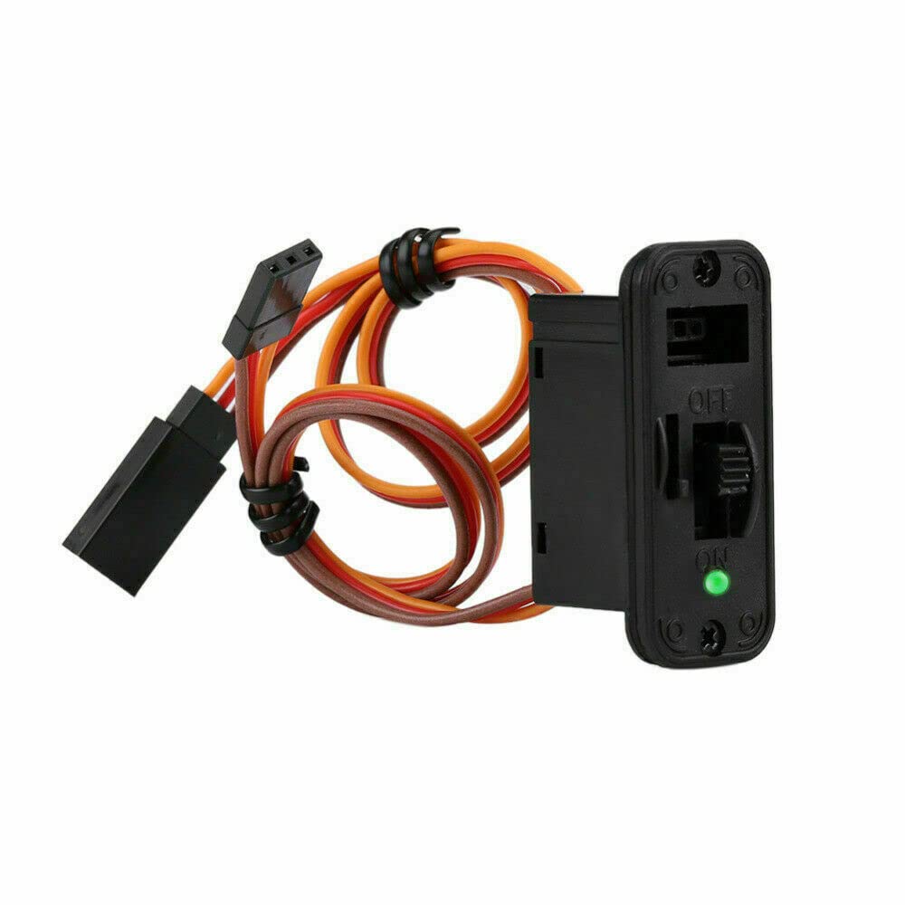 PA Products RC Heavy Duty On Off Receiver Switch with LED Extra Charge Port Futaba JR UK