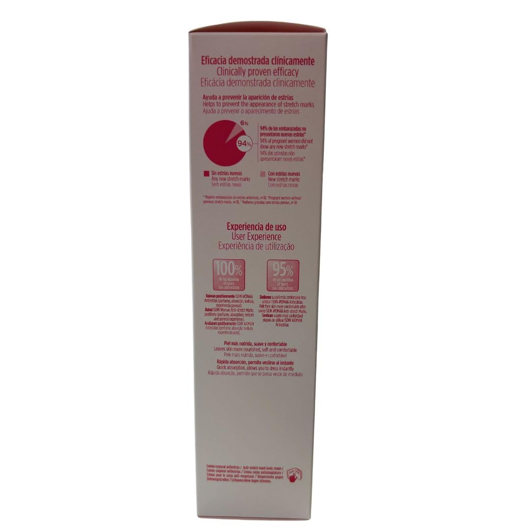 ISDIN WOMAN Anti-stretch marks cream (250ml) | Recommended to help prevent and diminish stretch marks