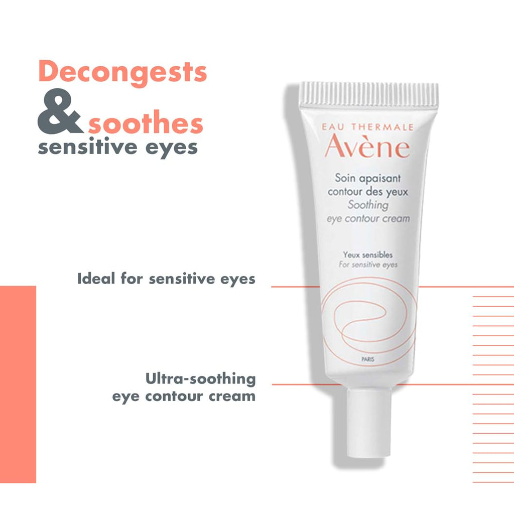 AVENE Essential - Soothing Eye Contour Cream - Ultra-Hydrating & Depuffing - With Avène Thermal Spring Water - Reduces Sensations of Tightness - Fragrance-Free - Sensitive Eyes - 10 ml