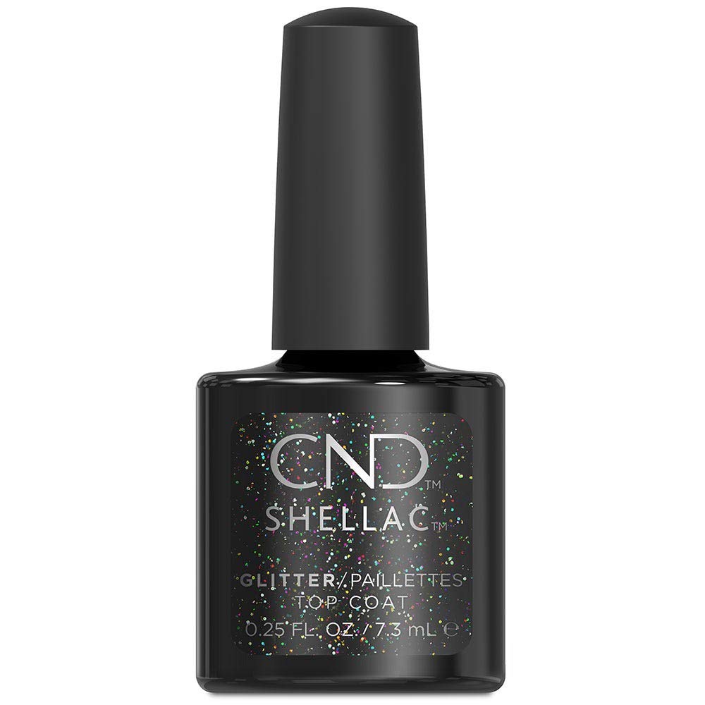 CND Shellac Gel Nail Polish Glitter Top Coat, Final Step Sparkle Finish Scratch Resistant Protective Longwear with No Nail Damage, 0.25 fl oz