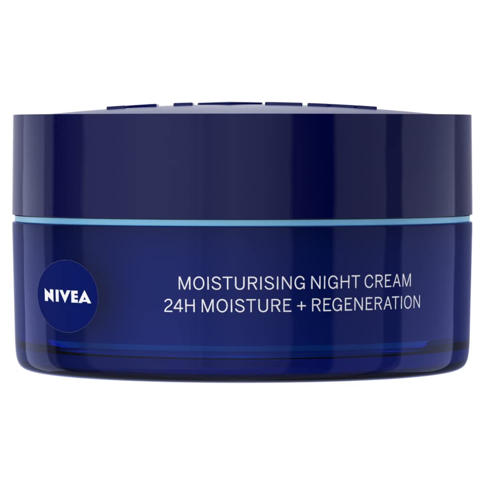 NIVEA Refreshing Night Face Cream (50ml), 24 Hour Face Moisturiser for Normal Skin, Night Cream with Aloe Vera and Hyaluronic Acid for Overnight Regeneration