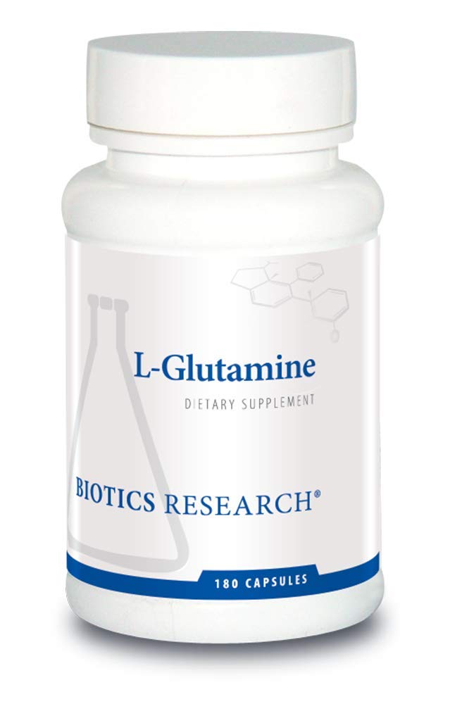 BIOTICS RESEARCH L Glutamine, Gastrointestinal Health, Gut Lining Support, Optimal Muscle Support, Lean Muscle, Antioxidant Activity, Free Form Amino Acid. 180 Capsules