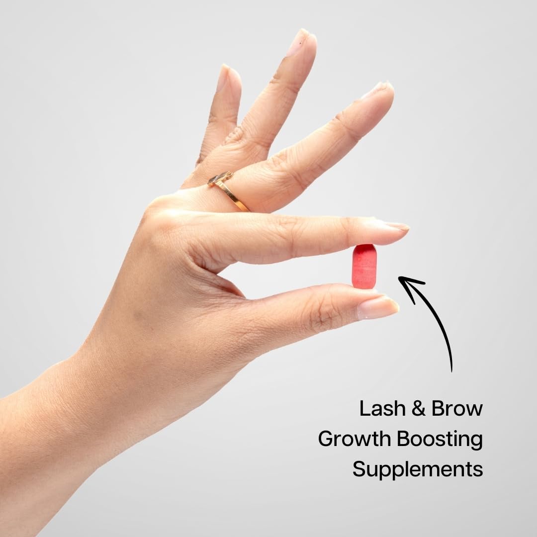⁠Lashfactor Lash and Brow Growth Supplement – Vegan Biotin Supplement for Fuller, Healthier Lashes & Brows - Enriched with Essential Vitamins & Minerals (1 Month Supply - 30 Tablets)