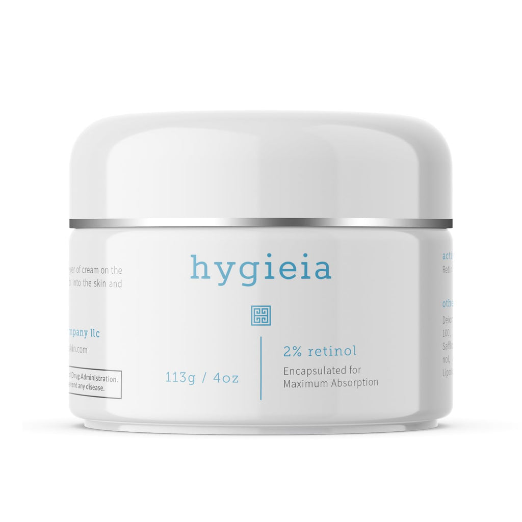 Hygieia + Encapsulated 2% Retinol Cream, 4oz – Liposomal Anti-Wrinkle Cream for Face, Neck & Body – Fast & Deep Cellular Absorption – Day or Night Cream for Firming, Lifting & Repairing Aging Skin