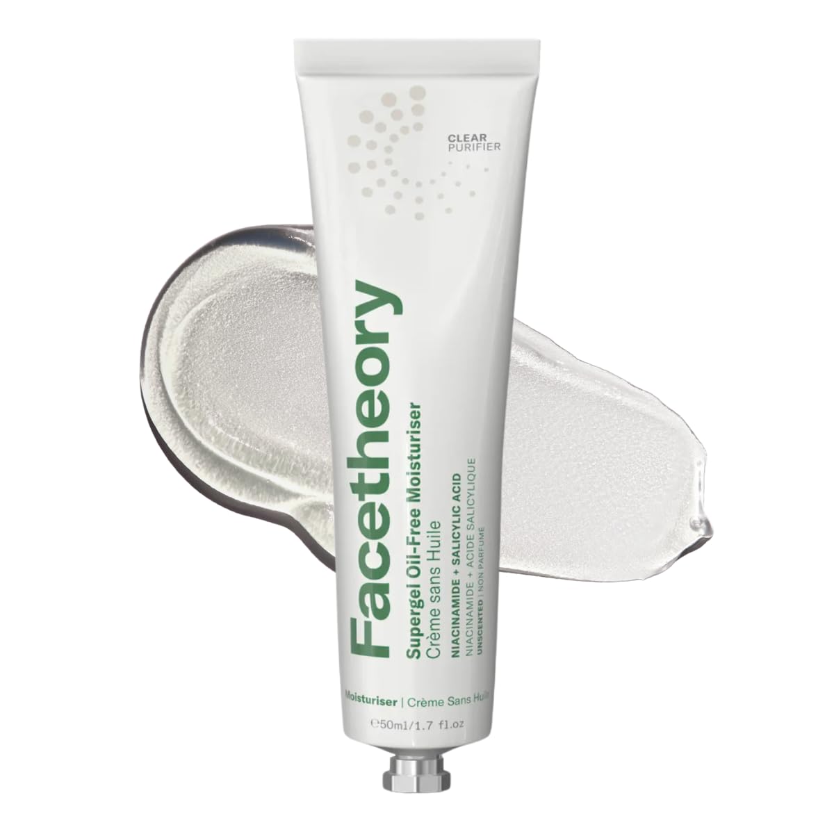 facetheory Supergel+ Oil-Free Moisturiser with niacinamide and prebiotics