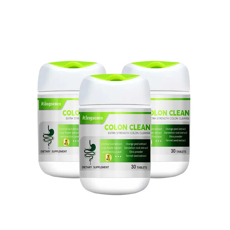 Kingscom Advanced Colon Cleanse - Gut Health & Detox Support |Gut and Colon | with Okra Fiber Formula & 60 Billion Probiotic- Support Bloating, Digestion & Immune Support for Men & Women 30 Capsules Healthcare Optimum Fitness