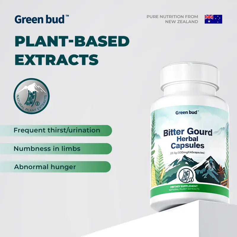 Green Bud 1 Bitter Gourd Herbal Capsules Contain Extracts of Bitter Gourd, Cinnamon, Ginseng, and Mulberry Leaves, Etc. #Summervibes
