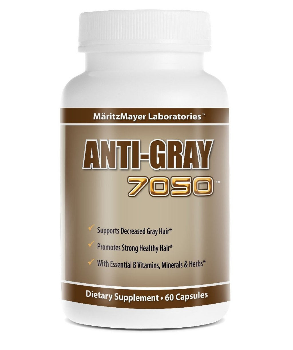 Anti-Gray Hair 7050 Helps Restore Natural Hair Color 60 Capsules Per Bottle 5 Bottles