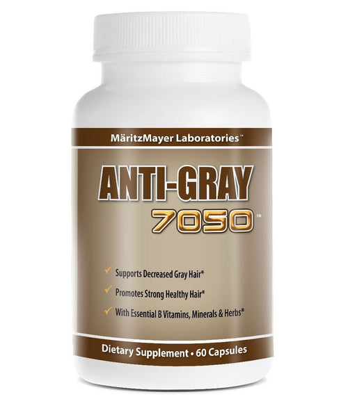 Anti-Gray Hair 7050 Helps Restore Natural Hair Color 60 Capsules Per Bottle 5 Bottles