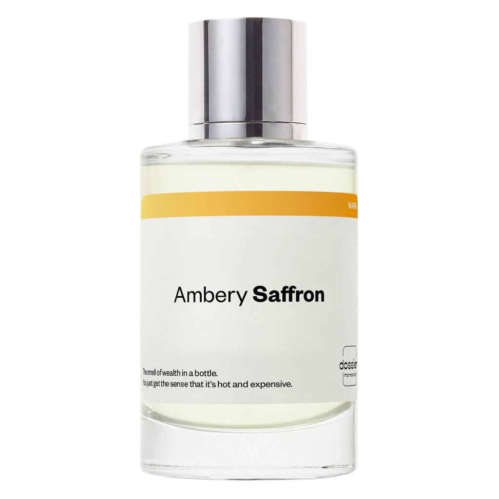 Dossier - Ambery Saffron - Eau de Parfum - Inspired by Baccarat Rouge 540 - Long-Lasting Fragrance - Unisex - 3.4 fl oz (100ml)