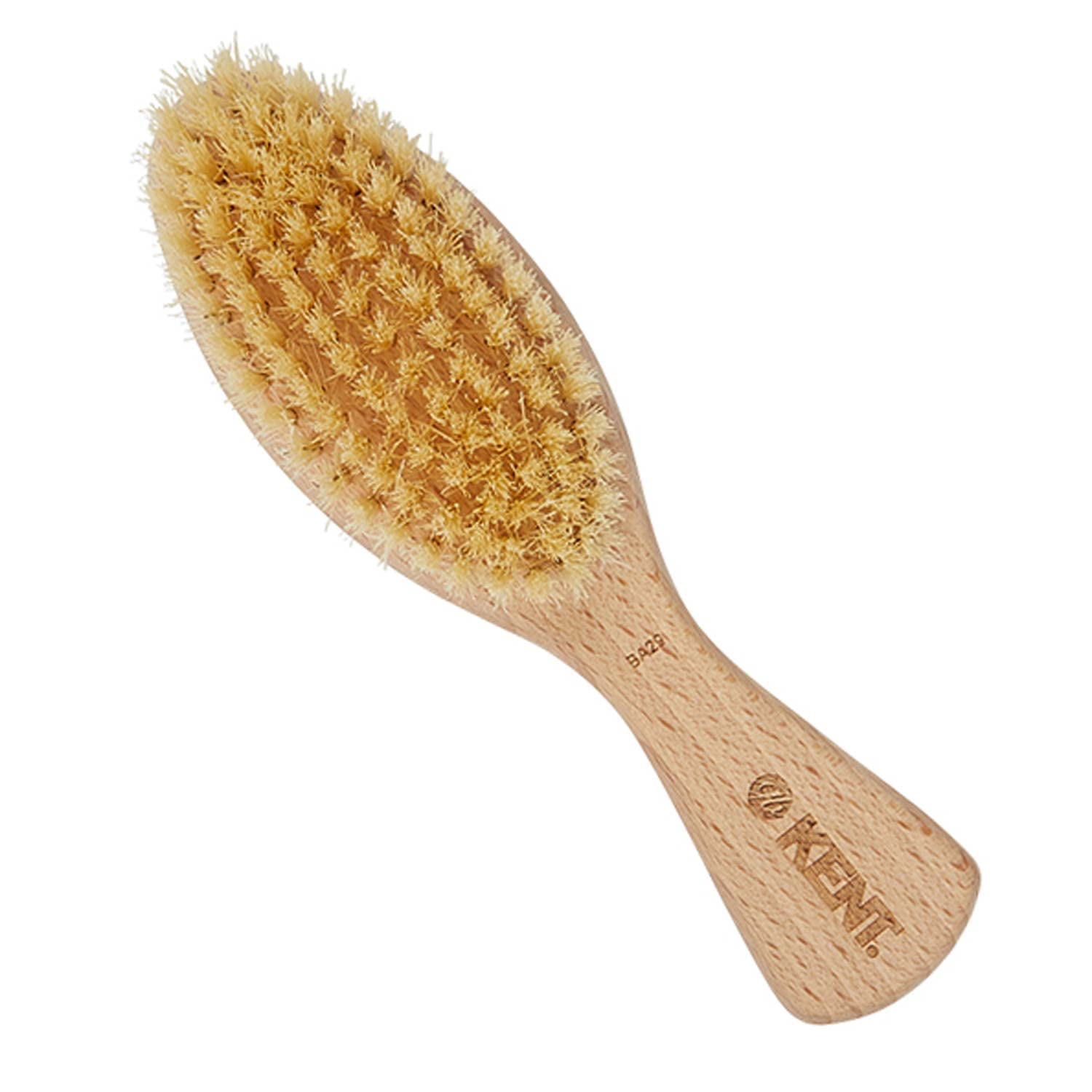 Kent Baby Soft Bristle Beechwood Brush with Canvas Travel Pouch - BA29