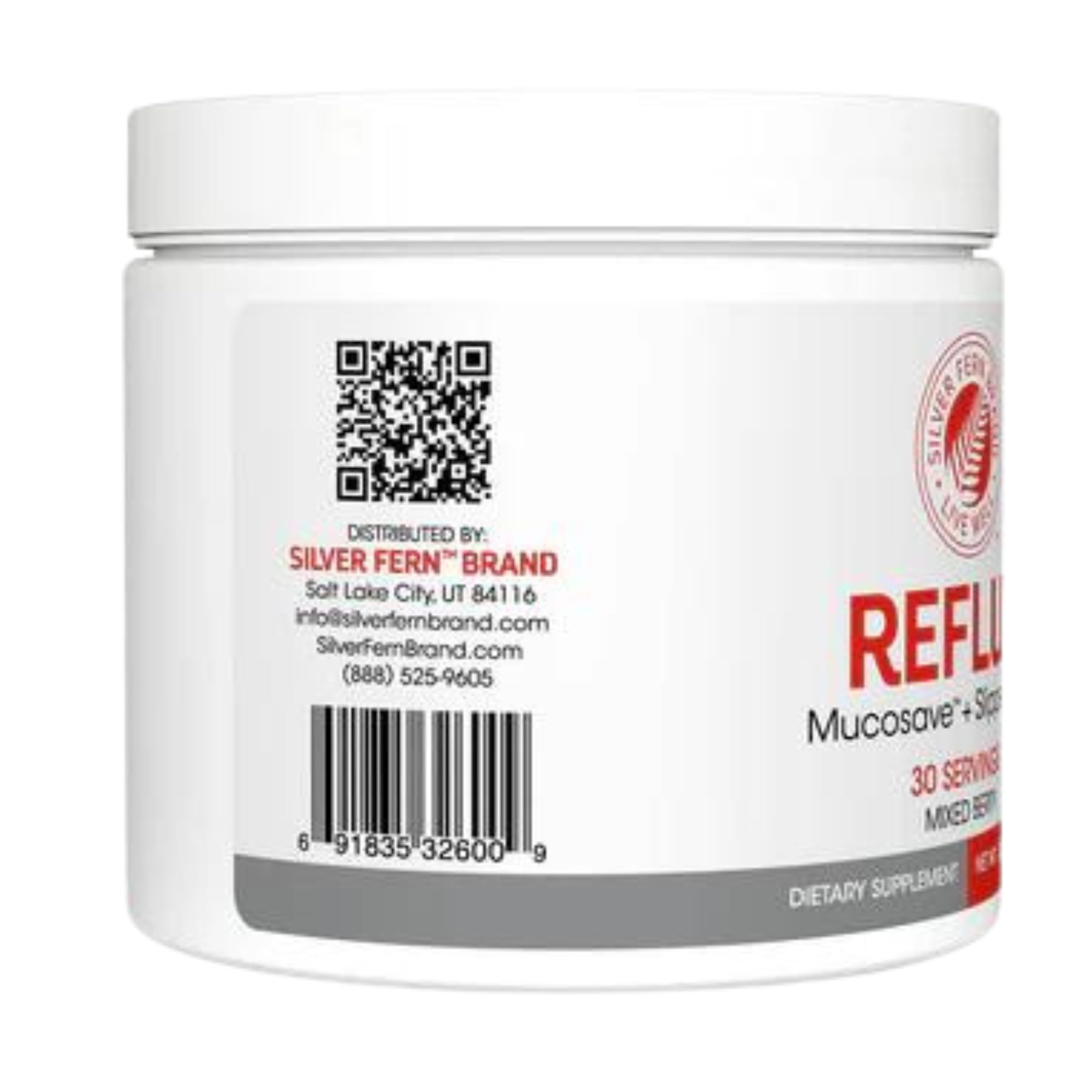 Reflux Digestive Supplement - Peach Mango Flavor - Each Tub = 30 Scoops = 30 Servings - Mucosal Support for Acid Issues - with Mucosave FG and Slippery Elm Bark (1 Tub)