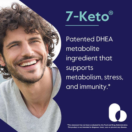 BESTVITE 7-Keto 50 mg DHEA (120 Vegetarian Capsules) - No Stearates - Vegan - Non GMO - Gluten Free - Supports Energy Metabolism* - Easy to Swallow Capsules