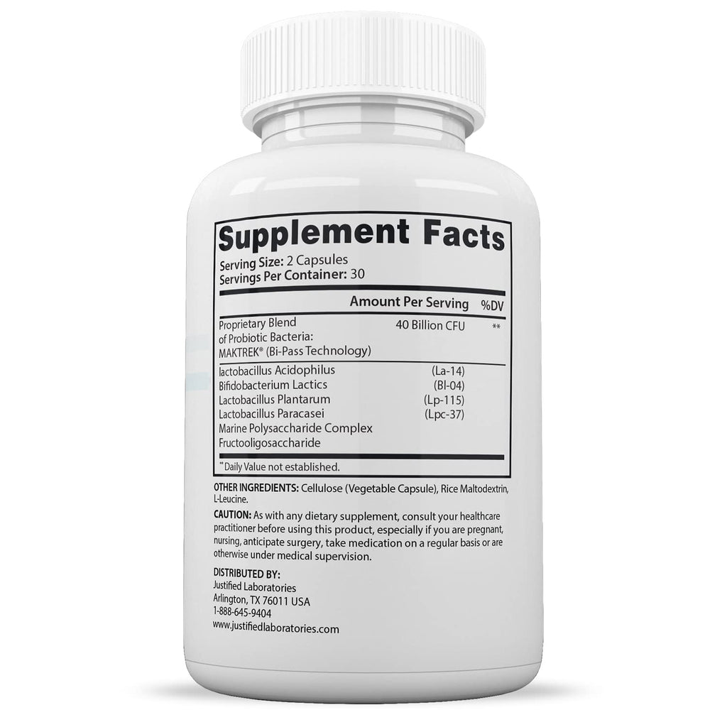Justified Laboratories Best Breath Max 40 Billion CFU Probiotic Oral Support 60 Capsules