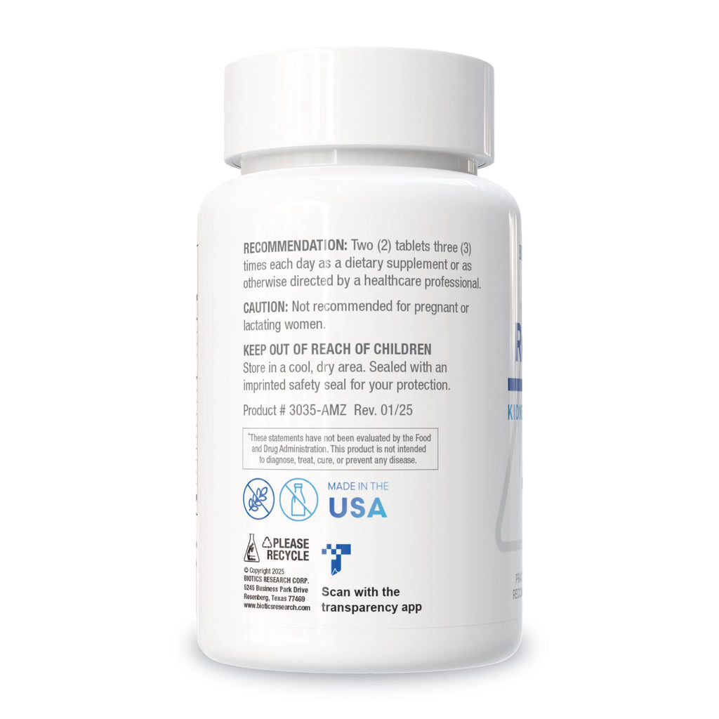 Biotics Research Renal Plus – Botanical, Glandular and Nutritional Support for Optimal Renal Function. Kidney Health & Supports Urological Function –Ulva ursi, Buchu Leaf, Echinacea, Cranberry–180Tabs