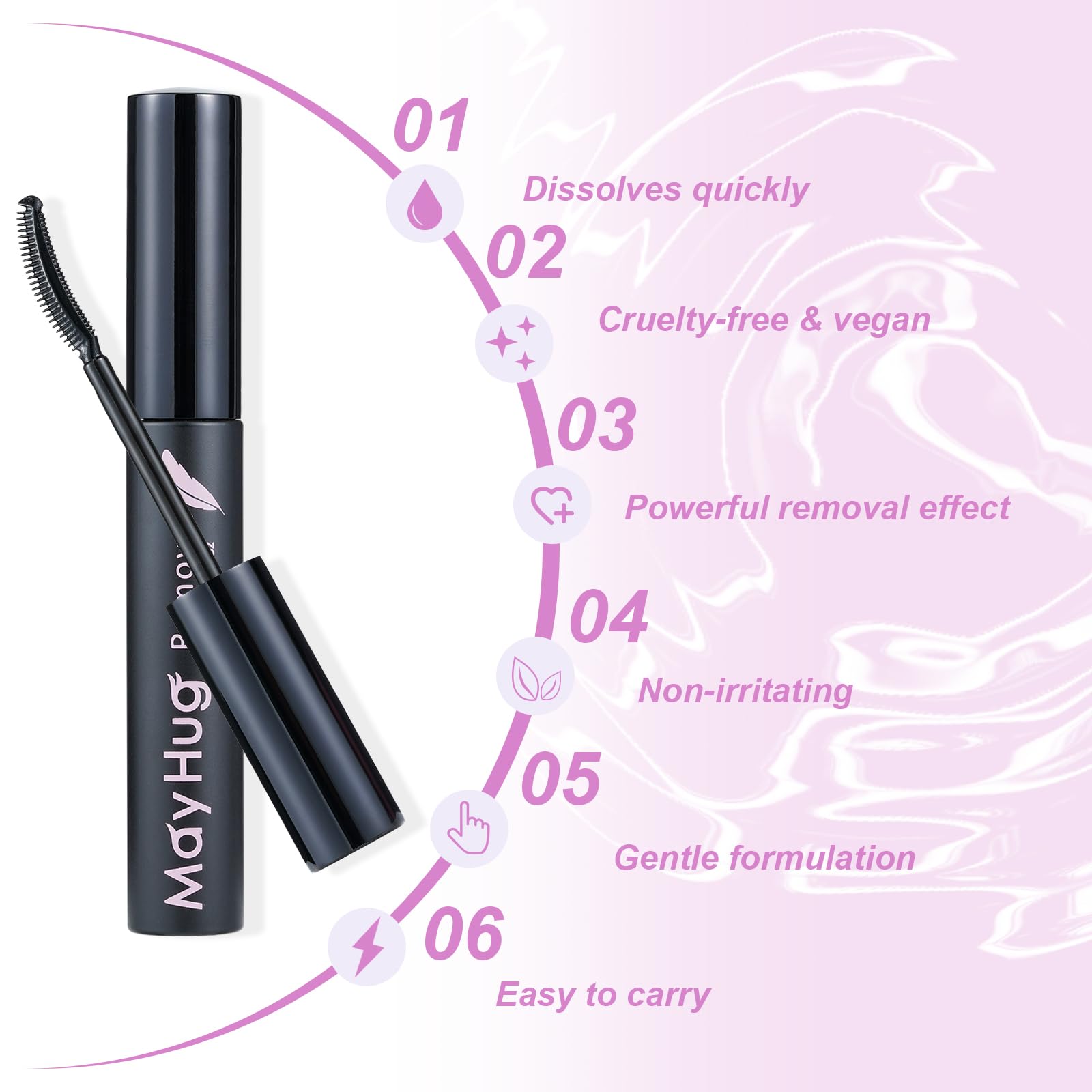 MayHug 3D Wispy Cluster Lashes Kit - Waterproof Lash Clusters 8-18MM C Curl Lashes - 144Pcs Individual Eyelashes Kit with Remover, Bond and Seal (Prism, 4 In 1)