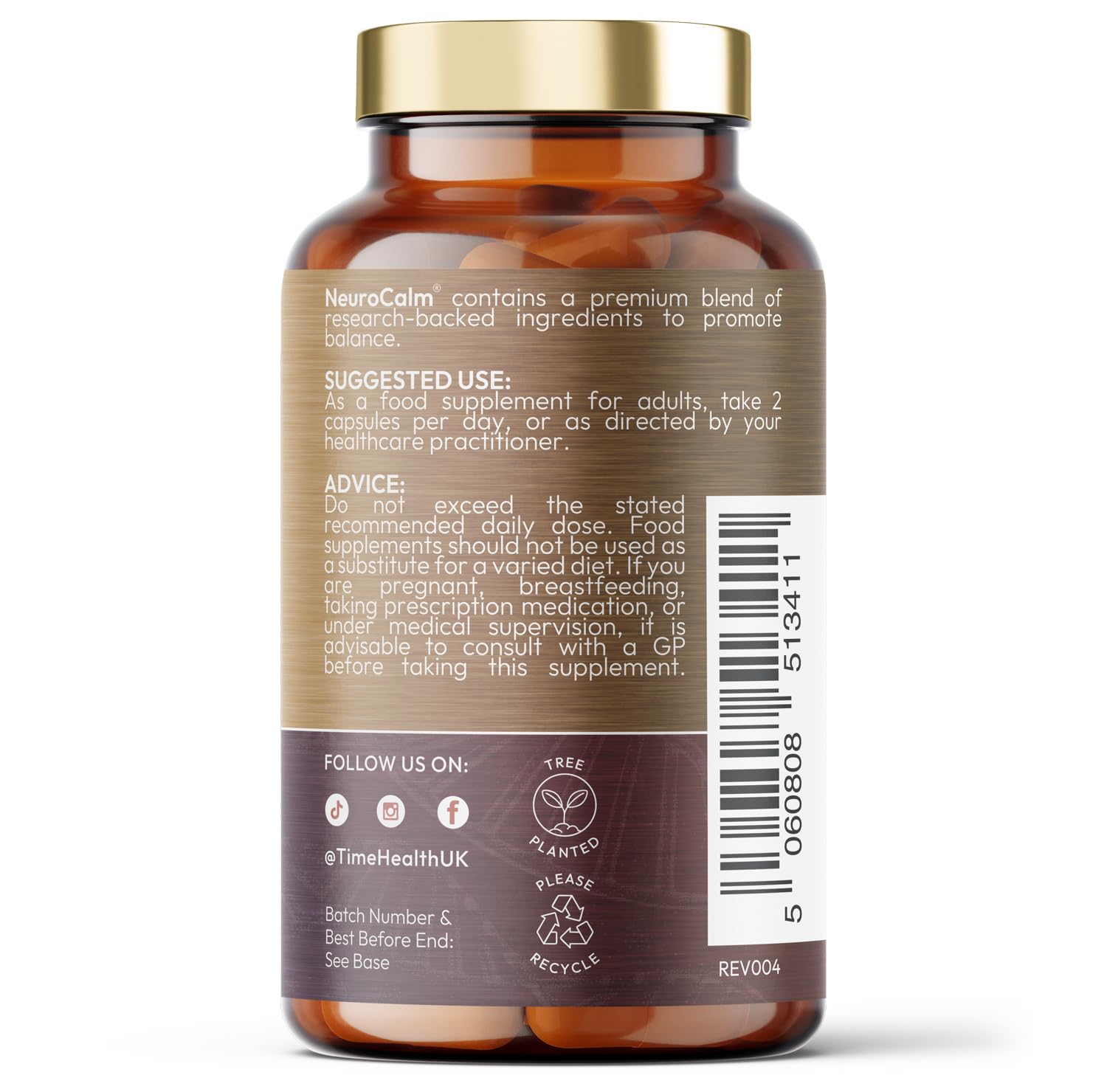 NeuroCalm® - Saffron, KSM-66, L-Theanine & Magnesium - UK Made