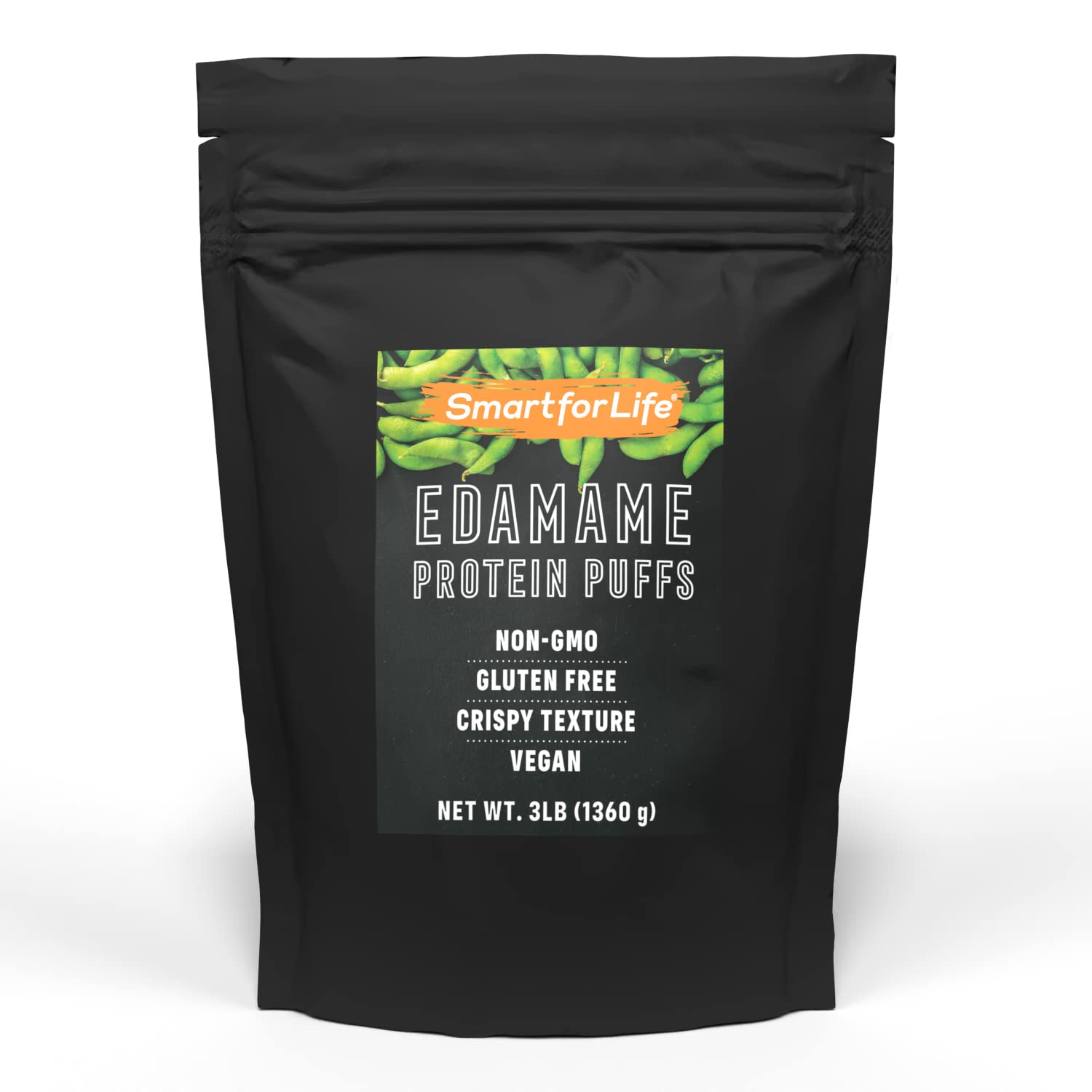 Smart for Life - Edamame Protein Puffs - High Zero Sugar Soy Protein Isolate Puffs 3LB - 20 Grams Snacks - Non-GMO, Gluten-Free, Vegan - 3 PoundsBox - 53 Servings