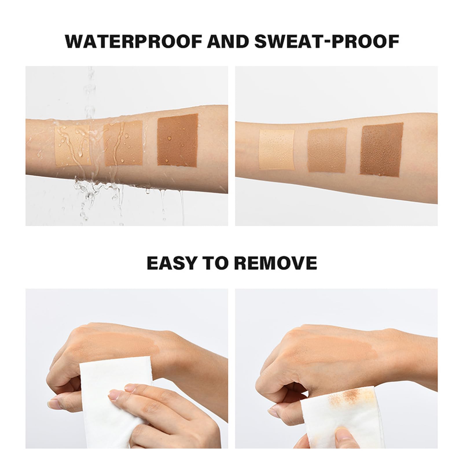 Leg Makeup Waterproof, Leg Make Up to Cover Veins, Tattoo Cover Up Makeup, Long-Lasting No Transfer, No Transfer To Cover Veins Concealer For Mature Skin Smooth Tone Body makeup Long Lasting (02#)