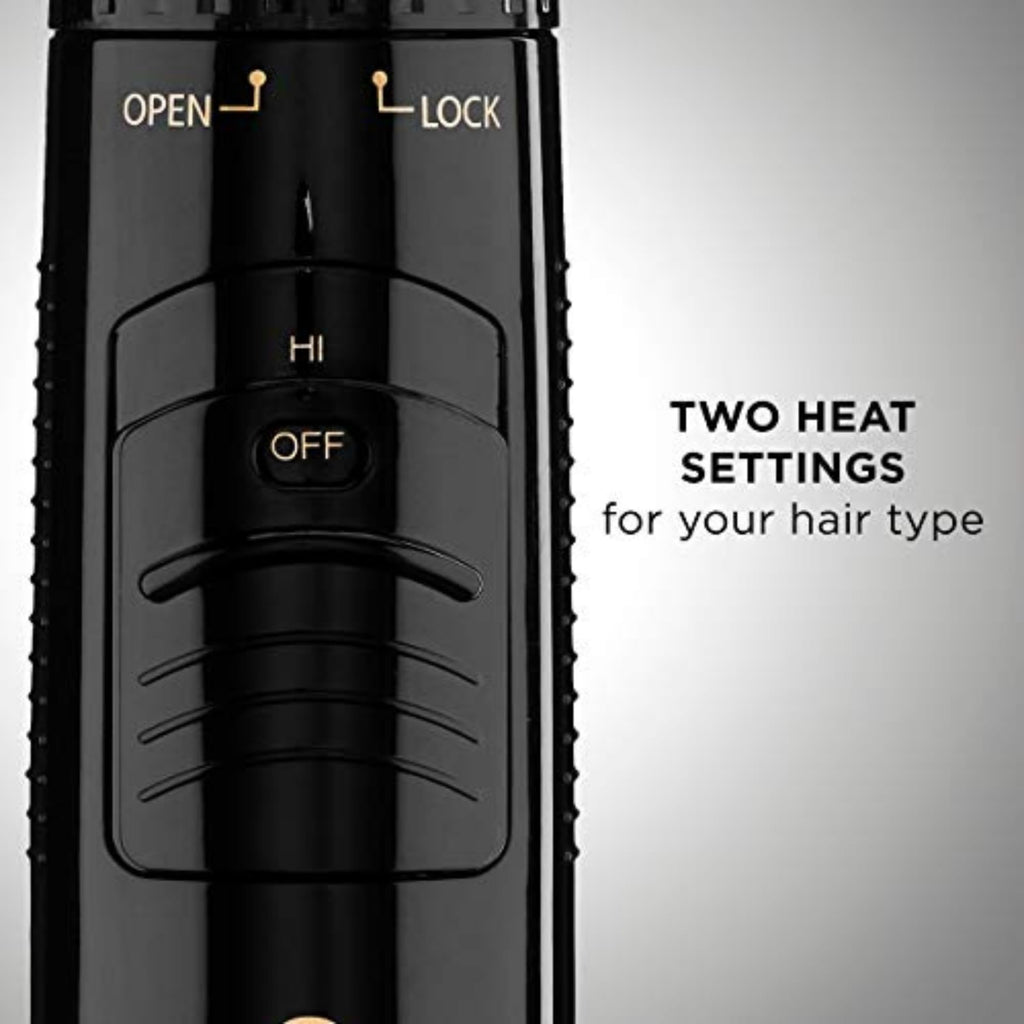 Conair 2-in-1 Hot Air Curling Combo, Includes 1.5-inch Curl Brush and 1-inch Aluminum Bristle Brush