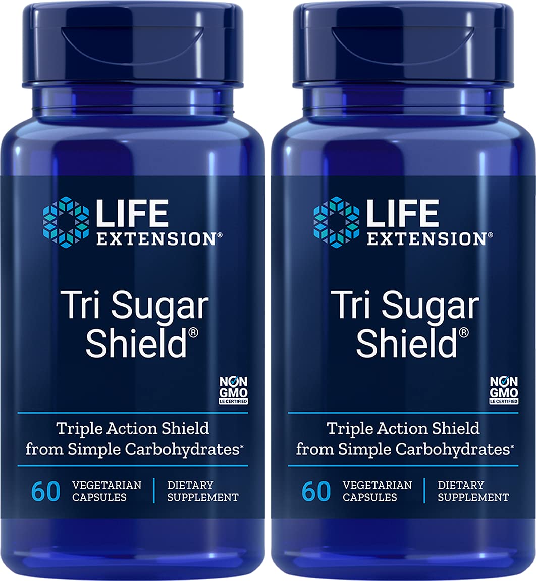 Life Extension Tri Sugar Shield, 60 Vegetarian Capsules (Pack of 2)