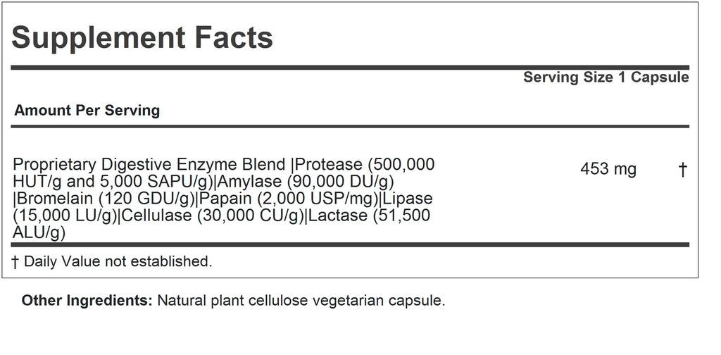 ANDREW LESSMAN ProCaps Digest Assure Vegetarian Digestive Enzymes 180 Capsules