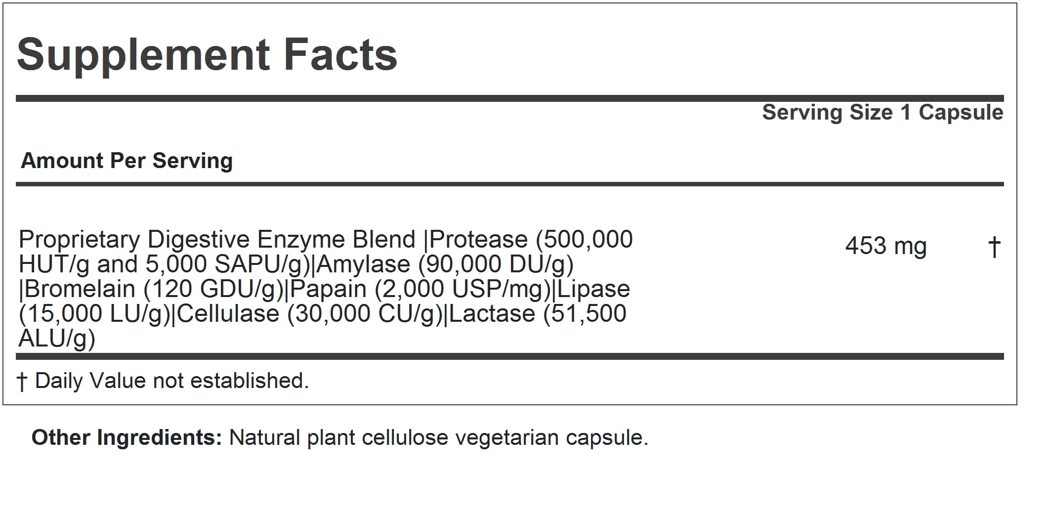 ANDREW LESSMAN ProCaps Digest Assure Vegetarian Digestive Enzymes 180 Capsules