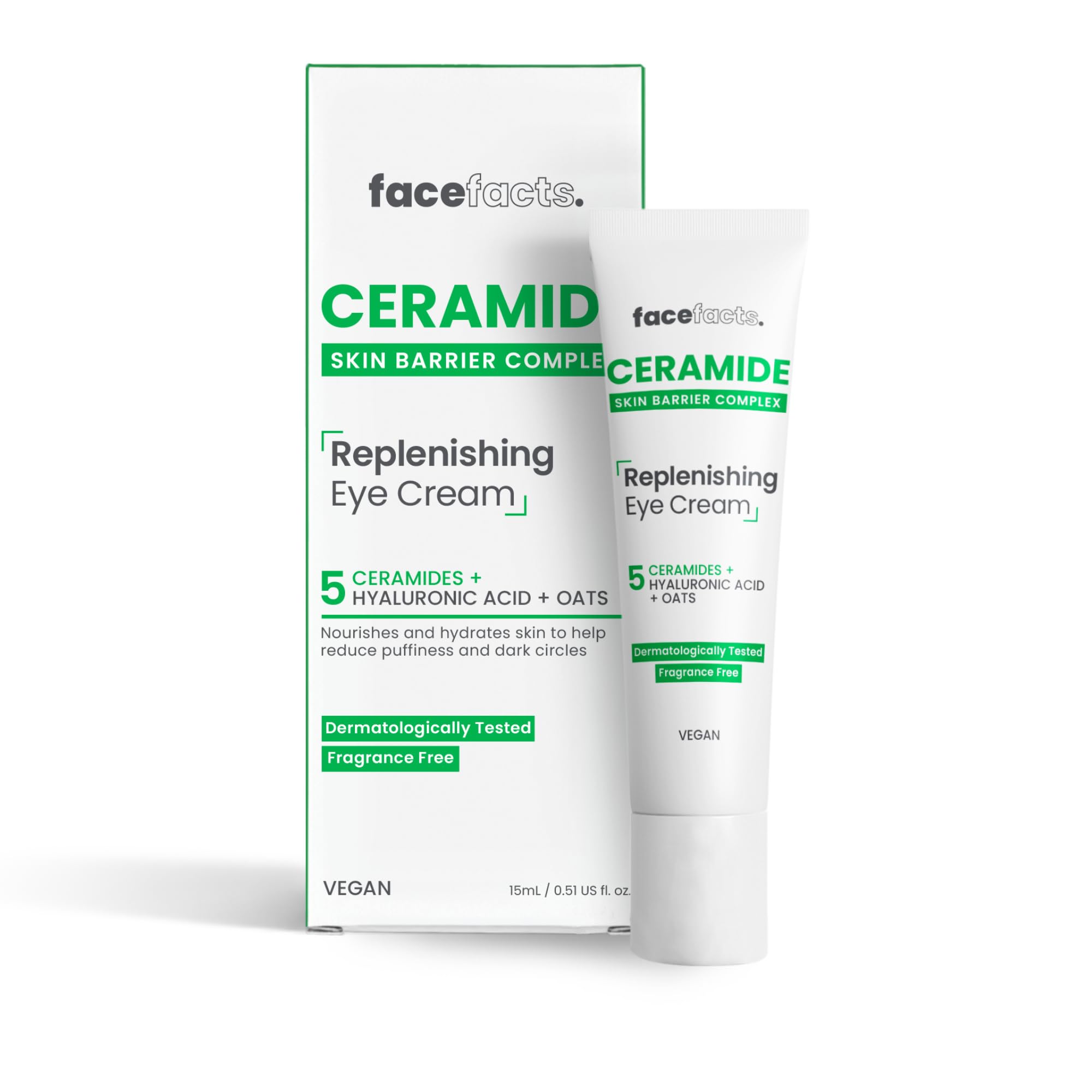 Crema occhi Ceramide | Ricostituente | Riduce gonfiore + occhiaie | 15 ml