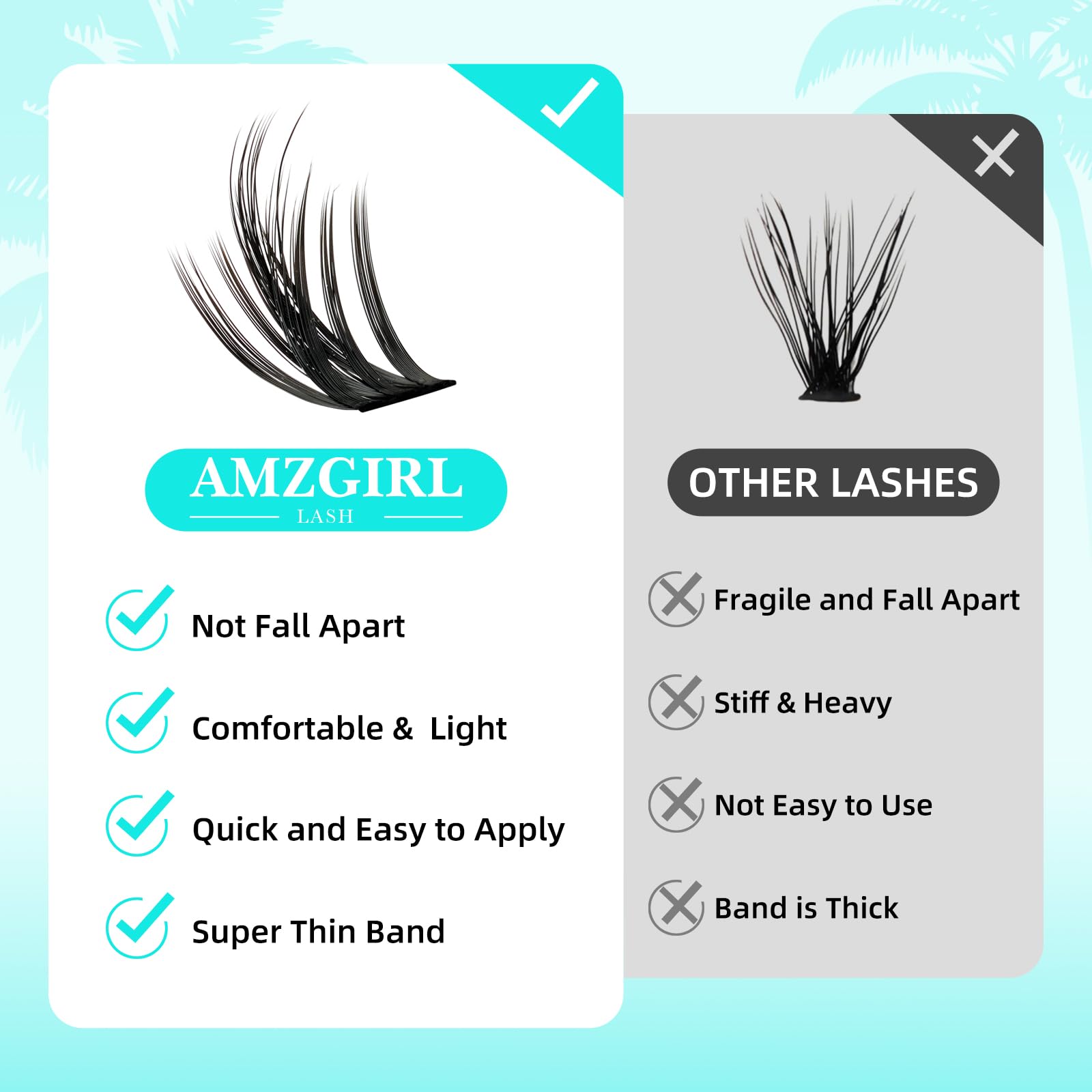 Manga Lash Clusters, C Curl Spiky Look