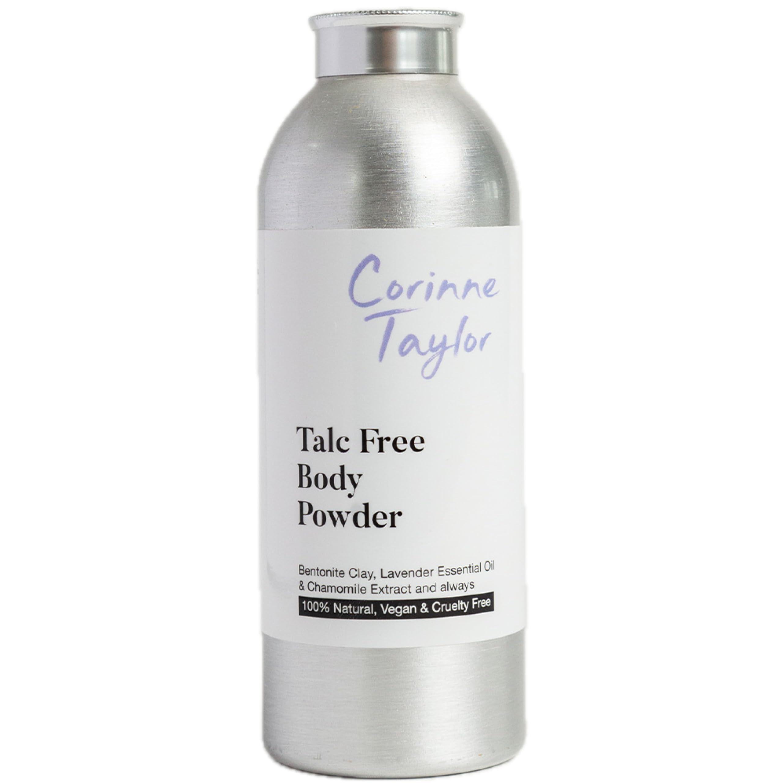 Corinne Taylor Organic Talc-Free Body Powder with Lavender & Chamomile – Natural Dusting Powder for Anti-Sweat, Anti-Chafing & Sensitive Skin – Gentle Absorbent Powder 85g