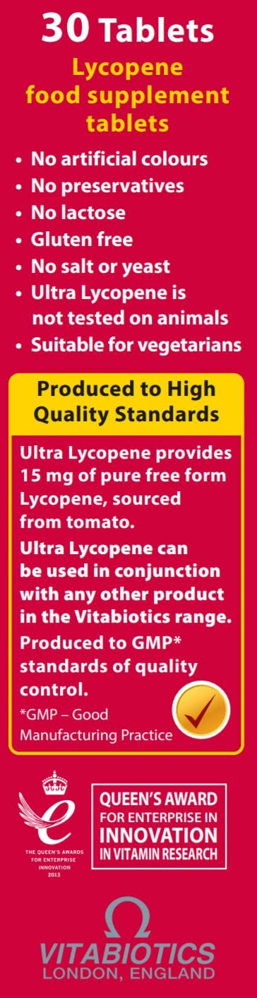 Vitabiotics Ultra Lycopene - 30 Count (Pack of 1)