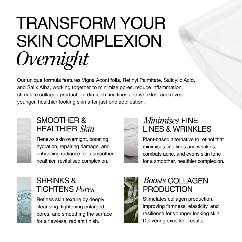 Cosmetic Consult Miracle Skin Transformation By Ashley Stobart | Rejuvenates & Refreshes Skin Overnight, Smooths Wrinkles & Acne, Boosts Collagen, Anti-Ageing Skin Cleanser | 4 x Skincare Sachets