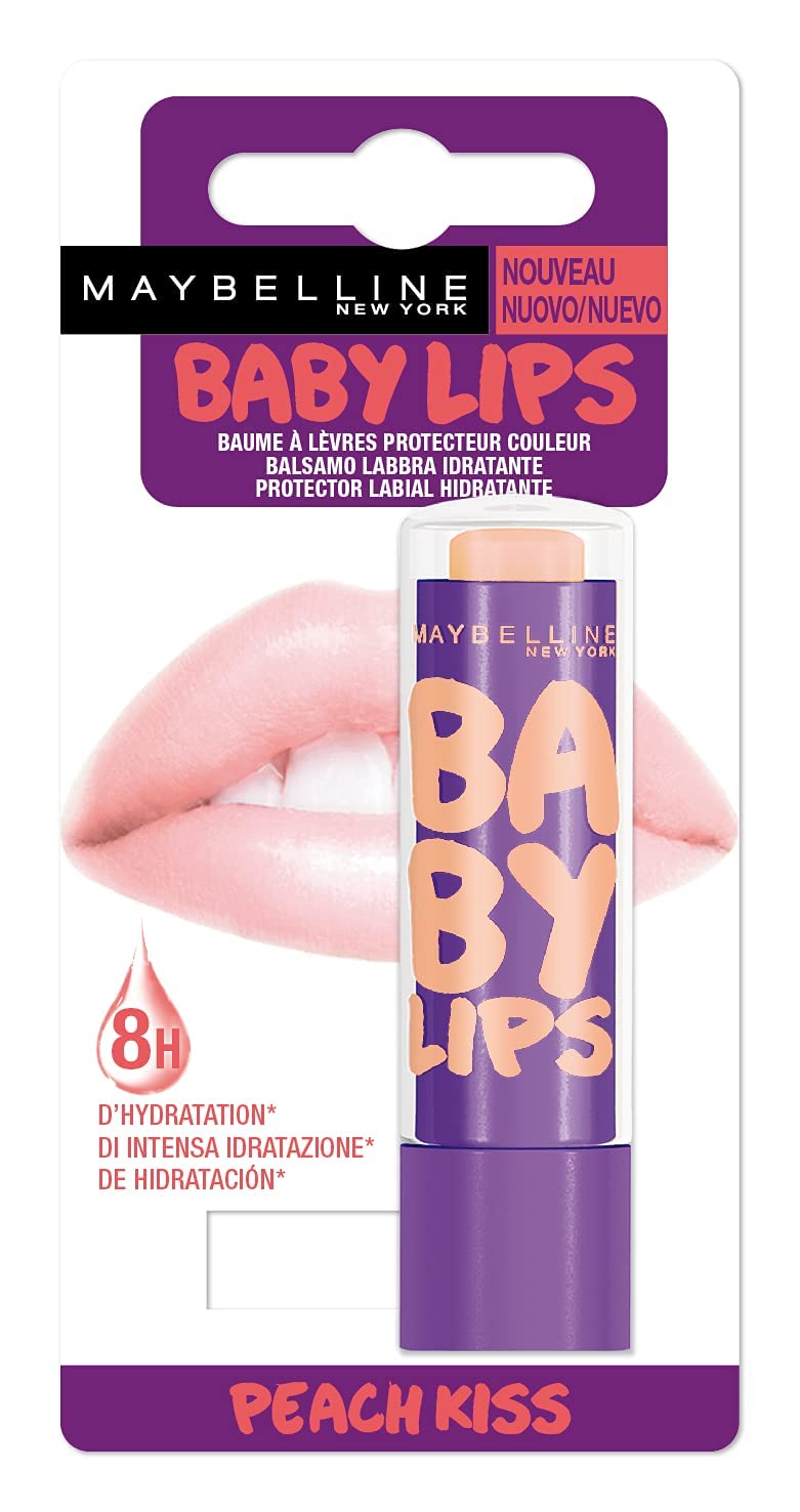 Maybelline Baby Lips Peach Kiss - lip balms (Orange, Peach Kiss, Unisex, Moisturizing, France) by Maybelline
